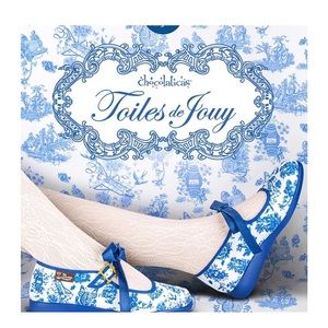 Hot Chocolate Design Toile Mary Janes HCD 40/US 10. NWT
